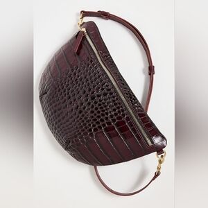 ClareV. Grande Fanny in Autumn Bordeaux Croco NWT